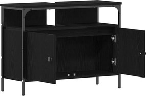 vidaXL Ντουλάπα Νιπτήρα Mπάνιου Μαύρη δρυς 80 x 30 x 60 cm