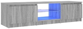 vidaXL Έπιπλο Τηλεόρασης με LED Γκρι Sonoma 140 x 40 x 36 εκ.