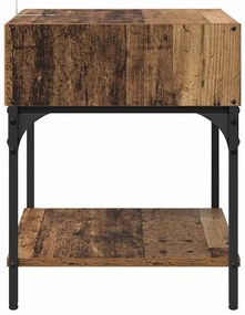 vidaXL Κομοδίνο 2 pcs Παλιό ξύλο 40 x 40 x 50 cm Επεξεργασμένο ξύλο