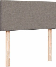 vidaXL Κρεβάτι Boxspring με Στρώμα Taupe 100 x 200 εκ. Υφασμάτινο