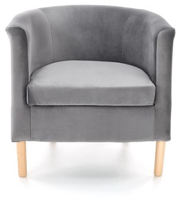 CLUBBY 2  leisure armchair grey / natural DIOMMI V-PL-CLUBBY_2-FOT-POPIELATY