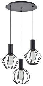 Φωτιστικό Οροφής Adept Flex 77-8905 37x37x300cm 3xE27 60W Black Homelighting