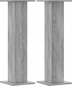 vidaXL Βάσεις Ηχείων 2 Τεμ. Γκρι Sonoma 30x30x95εκ. Επεξεργασμένο Ξύλο