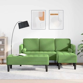 vidaXL Σετ Καναπέ 2 pcs Ανοιχτό πράσινο 173 x 131 x 67 εκ Βελούδο