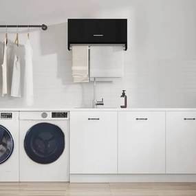 vidaXL Ντουλάπα Μαύρη 70 x 32,5 x 35 εκ. από Επεξ. Ξύλο