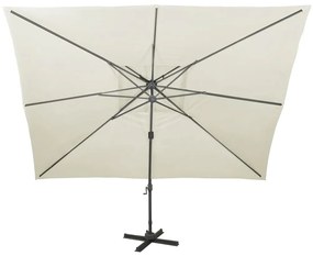 vidaXL Ομπρέλα Κήπου με Διπλή Επιφάνεια Άμμου 400x300 εκ.