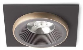 Χωνευτό Σποτ Φωτιστικό Οροφής Led SHARM SQ I H8 Φ11,4 Rendl R13252 Καφέ