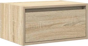 vidaXL Κομοδίνο Επιτοίχιο με Φώτα LED Sonoma Δρυς