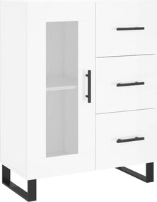vidaXL Ντουλάπι Γυαλιστερό Λευκό 69,5x34x90 εκ. Επεξεργασμένο Ξύλο