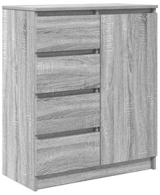 Συρταριέρα με Συρτάρια Γκρι Sonoma 71x35x84 εκ. από Επεξ. Ξύλο - Γκρι