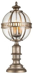 Επιδαπέδιο Φωτιστικό Κολονάκι 3xE14 IP44 70cm Halleron Elstead Lighting KL-HALLERON-3M-BU Μπρονζέ