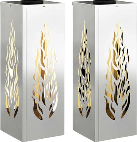 vidaXL Ηλιακό LED Φως Δρόμου 2 pcs Θερμό λευκό 18 x 18 x 50 εκ.