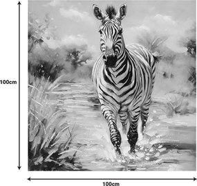 Πίνακας σε καμβά Zebrero Inart 100x3x100εκ