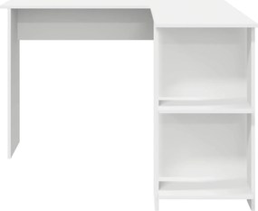 vidaXL Γωνιακό γραφείο Λευκό 140 x 113,5 x 75 εκ. Επεξεργασμένο ξύλο