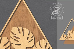 Σετ των 2 Intra απο ξύλο plywood 3mm-4mm πάχος – Σημάδι κοπής με λέιζερ τροπικών φύλλων 5 Δίασταση 20x20 cm INTRAFABR-121107386