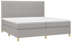 ΚΡΕΒΑΤΙ BOXSPRING ΜΕ ΣΤΡΩΜΑ ΑΝΟΙΧΤΟ ΓΚΡΙ 200X200 ΕΚ. ΥΦΑΣΜΑΤΙΝΟ 3142521