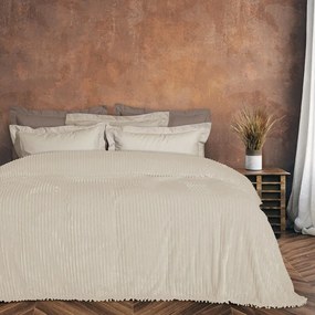 Κουβέρτα 1353 Fleece Ivory Das Home Υπέρδιπλo 220x240cm Πολυέστερ