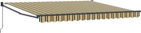 vidaXL Αναδιπλούμενη τέντα Πράσινο και Λευκό 400 x 350 εκ