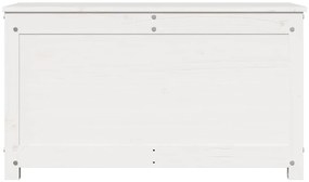 vidaXL Κουτί Αποθήκευσης Λευκό 80x40x45,5 εκ από Μασίφ Ξύλο Πεύκου