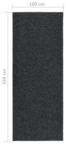 vidaXL Χαλί Διάδρομος / Συλλέκτης Βρωμιάς Ανθρακί 100 x 250 εκ.
