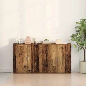 vidaXL Πλαϊνό γραφείο 2 pcs Παλιό ξύλο 79 x 38 x 80 εκ.