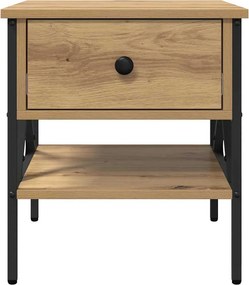 vidaXL Κομοδίνο με συρτάρι artisan δρυς 40 x 42 x 45 εκ.
