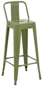 Σκαμπό μπαρ με πλάτη Utopia pakoworld μέταλλο σε λαδί απόχρωση 42x42x97εκ