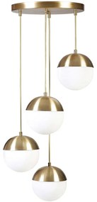 Φωτιστικό Οροφής Kure 941RTN1223 Φ30x70cm 4xE27 40W Gold-White Opviq