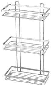 Επιτοίχια Εταζέρα 3 Θέσεων 25x12x46cm Elegant Inox ESTIA 02-8697