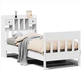 vidaXL Σκελετός Κρεβ. Χωρίς Στρώμα Λευκό 90x190 εκ Μασίφ Πεύκο