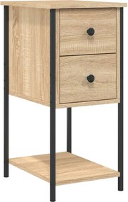 vidaXL Κομοδίνο Sonoma Δρυς 32 x 42 x 70 εκ. από Επεξεργασμένο Ξύλο