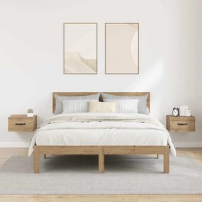 vidaXL Κομοδίνο 2 τμχ. artisan δρυς 35 x 35 x 20 εκ Επεξεργασμένο Ξύλο