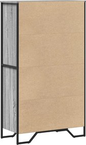 VidaXL Ντουλάπι Γκρι Sonoma 79,5x35,5x137,5 εκ. Επεξεργασμένο Ξύλο