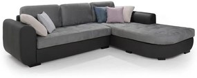 Γωνιακός καναπές Lazur, γκρί-σκούρο γκρι 285x90x220cm Δεξιά γωνία – AZE-TED-035