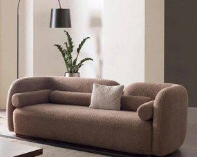Καμπυλωτός Καναπές Λευκό 240x90x75 cm