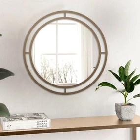 Megapap Καθρέφτης Τοίχου Bubble Αλουμινίου Χρυσό 57x2x57εκ.