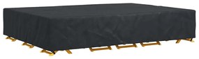 vidaXL Κάλυμμα επίπλων Μονόχρωμο Μαύρο 400 x 300 x 70 cm 420D