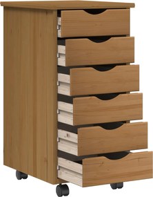 vidaXL Σετ Γραφείου και Κινητού Ντουλαπιού MOSS 2 pcs Μέλι Καφέ