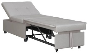 vidaXL Κρεβάτι καναπές Γκρι 194 x 67 x 37 εκ ύφασμα