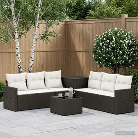vidaXL Σετ Καναπέ 8 τμχ. Μαύρο και Κρεμ Λευκό 55 x 55 x 37 εκ