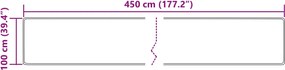vidaXL Χαλί Runner MARSA Κρεμ 100 x 450 εκ. Πολυέστερ και PVC