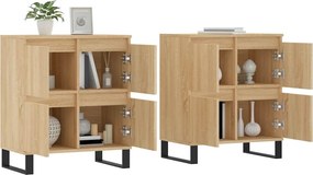 vidaXL Ντουλάπι 2 τεμ. Sonoma Δρυς από Επεξεργασμένο Ξύλο