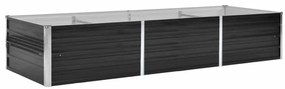 vidaXL Ζαρντινιέρα Υπερυψωμένη Ανθρακί 240x80x45 εκ. Γαλβαν. Χάλυβας