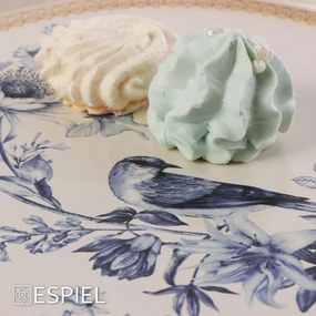 Silk Κεραμική Εταζέρα 2 Ορόφων Μπλε Ø26xY25cm