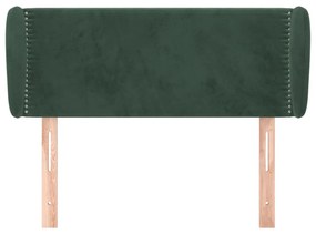 Κεφαλάρι με Πτερύγια Σκούρο Πράσινο 83x23x78/88 εκ. Βελούδινο 3117037
