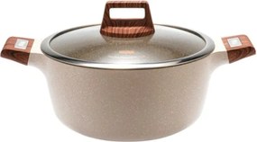 Κατσαρόλα αντικολλητική με καπάκι - 2.7L - CA005-B20-Beige - DSP - 567316