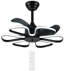 Ανεμιστήρας Οροφής Με LED Φως 96W Φ55x35cm Μαύρος HLL-0174 POWERTECH HLL-0174