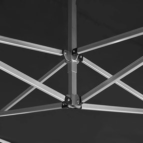 vidaXL Κιόσκι Πτυσσόμενο Επαγγελματικό Ανθρακί 4,5x3 μ. Αλουμινίου