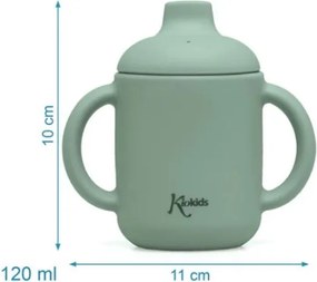 Ποτήρι Εκπαιδευτικό Σιλικόνης 120ml Kiokids Μέντα 3783