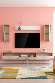 Stewehome Σετ μοντέρνας σύνθεσης τηλεόρασης με ράφι 180x30x41 cm